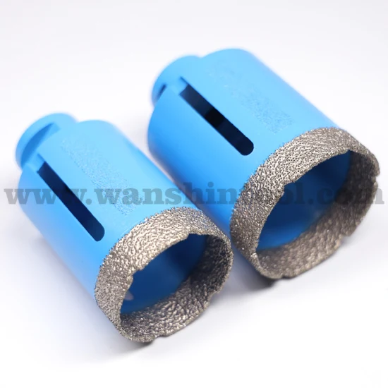 Vacuum Brazed Diamond Cutting Hand Tool Tile Core Drill Bit with Protective Diamond Stripes for Porcelain Ceramic M14